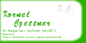 kornel czettner business card